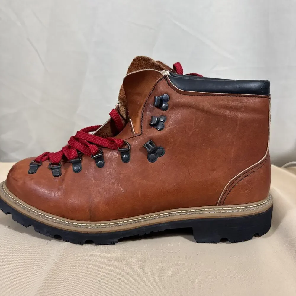 Vintage Steel Toe Leather Work Boots Vibram Bottoms Heritage Sz 13 USA Made